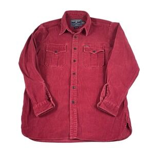 Polo Ralph Lauren Sport Thick Outdoor Red Corduroy VTG Button Front Size‎ M